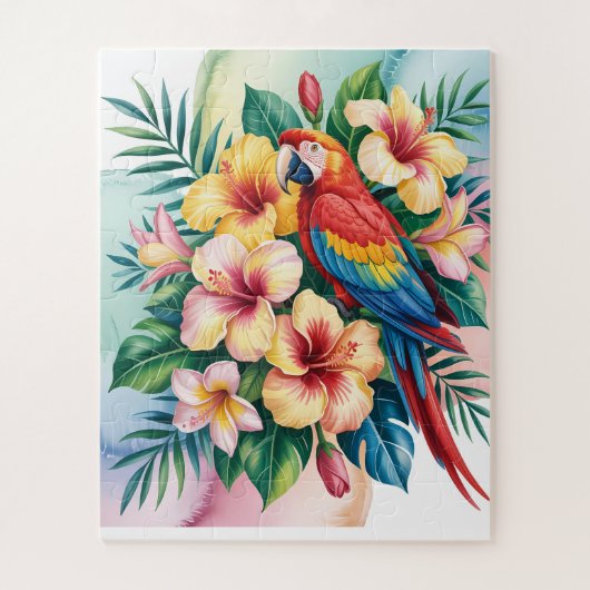 Exotischer Papagei Puzzle (Vertikal)