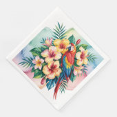 Exotischer Papagei Serviette (Ecke)