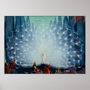 Exotischer Pfau von Jessie Arms Botke Poster