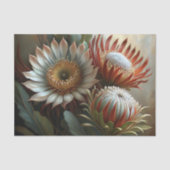 Exotischer Protea-Garten-Dekupage Seidenpapier (Vorderseite)