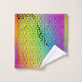 EXOTISCHER REGENBOGEN-FALSCHER TIERDRUCK BADHANDTUCH SET (Waschlappen)