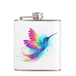 Exotischer Regenbogenkolibri Flachmann