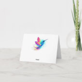 Exotischer Regenbogenkolibri Karte (Rückseite)