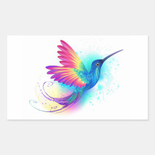 Exotischer Regenbogenkolibri Rechteckiger Aufkleber
