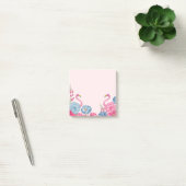 Exotischer rosa Flamingo-Garten 2 Post-it Klebezettel (Büro)