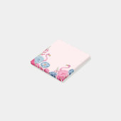 Exotischer rosa Flamingo-Garten 2 Post-it Klebezettel (angewinkelt)