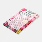 Exotischer rosa tropischer Blumengarten Post-it Klebezettel (angewinkelt)