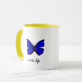 Exotischer Schmetterling "exotic life" Tasse (Vorderseite Links)