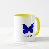 Exotischer Schmetterling "exotic life" Tasse (VorderseiteRechts)