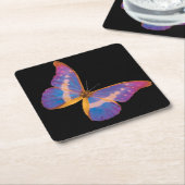 Exotischer Schmetterling in den Schatten von Viole Rechteckiger Pappuntersetzer (angewinkelt)