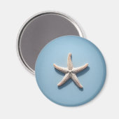 Exotischer Seestern mit blauem Hintergrund Magnet (Vorderseite/Rückseite)