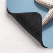 Exotischer Seestern mit blauem Hintergrund Mousepad (Ecke)