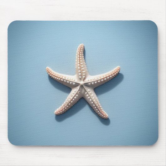 Exotischer Seestern mit blauem Hintergrund Mousepad (Vorne)