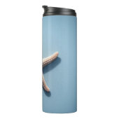 Exotischer Seestern mit blauem Hintergrund Thermosbecher (Nach rechts gedreht)