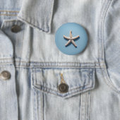 Exotischer Starfish mit blauem Hintergrund Button (Beispiel)