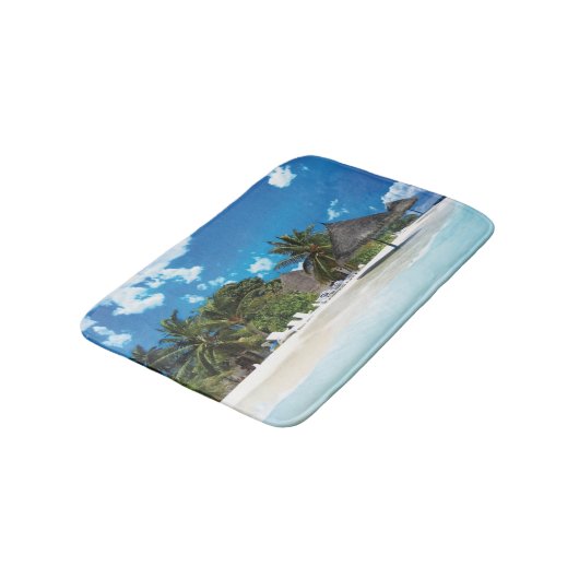 Exotischer Strand Badematte (Schrägansicht)