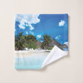 Exotischer Strand Badhandtuch Set (Waschlappen)