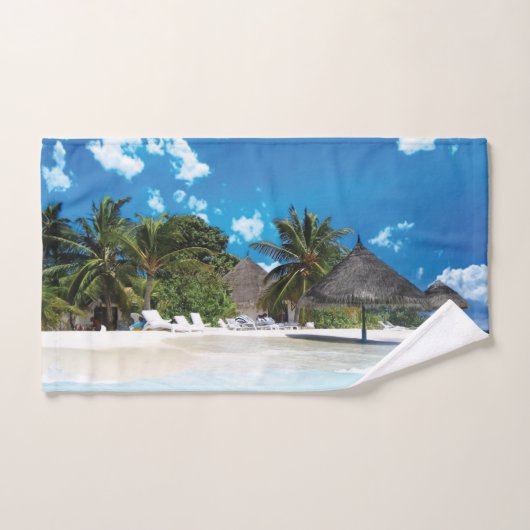 Exotischer Strand Badhandtuch Set (Handtuch)