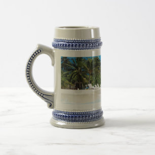 Exotischer Strand Bierglas
