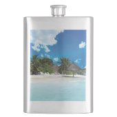 Exotischer Strand Flachmann (Vorderseite)