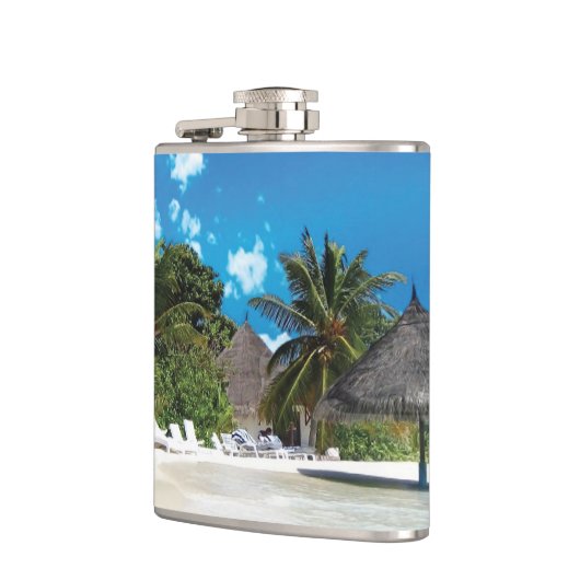 Exotischer Strand Flachmann (Links)