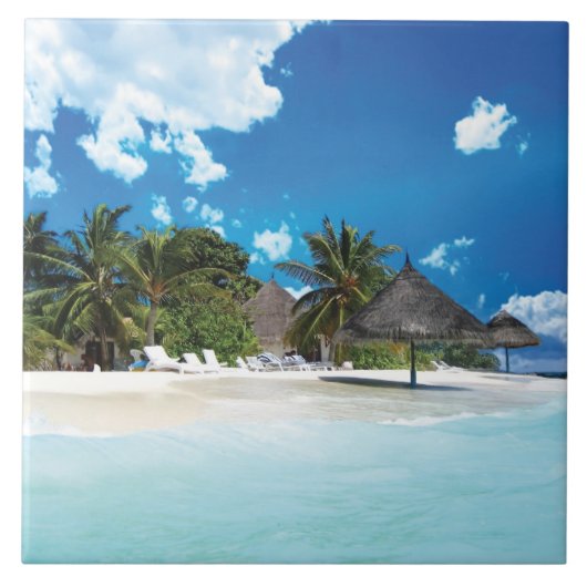 Exotischer Strand Fliese (Vorderseite)