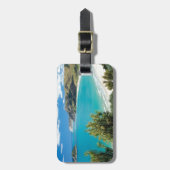 exotischer Strand Gepäckanhänger (Vorderseite vertikal)