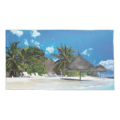 Exotischer Strand Kissenbezug (Rückseite)