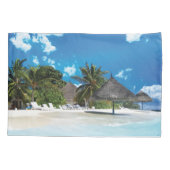 Exotischer Strand Kissenbezug (Rückseite)