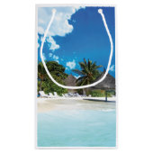 Exotischer Strand Kleine Geschenktüte (Rückseite)