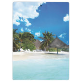 Exotischer Strand Klemmbrett (Rückseite)