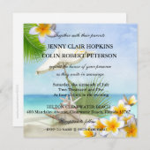 Exotischer Strand-kundenspezifische Einladung (Vorne/Hinten)