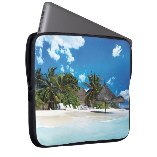 Exotischer Strand Laptopschutzhülle (Vorne Rechts)