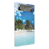 Exotischer Strand Mini Klemmbrett (Schrägansicht)