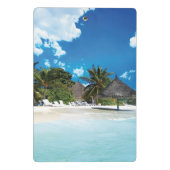 Exotischer Strand Mini Klemmbrett (Rückseite)