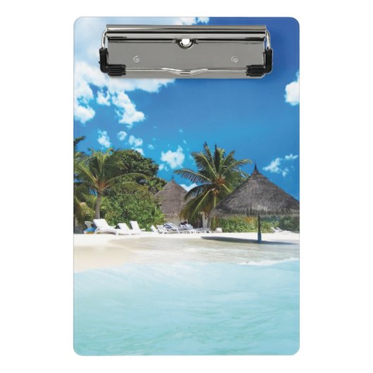 Exotischer Strand Mini Klemmbrett (Vorderseite)