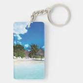 Exotischer Strand Schlüsselanhänger (Rückseite)