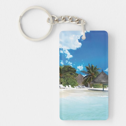 Exotischer Strand Schlüsselanhänger (Vorderseite)