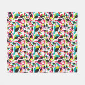 exotischer toucan Vogelhintergrund Brasiliens Fleecedecke (Vorderseite (Horizontal))