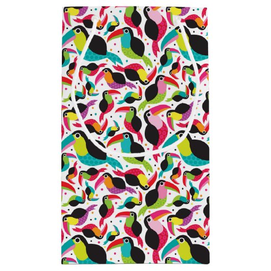 exotischer toucan Vogelhintergrund Brasiliens Kleine Geschenktüte (Rückseite)