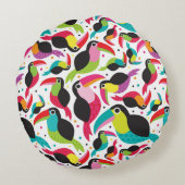 exotischer toucan Vogelhintergrund Brasiliens Rundes Kissen (Rückseite)