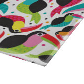 exotischer toucan Vogelhintergrund Brasiliens Schneidebrett (Ecke)