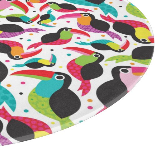 exotischer toucan Vogelhintergrund Brasiliens Schneidebrett (Ecke)