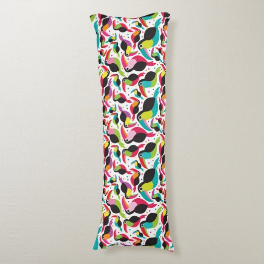 exotischer toucan Vogelhintergrund Brasiliens Seitenschläferkissen (Vorderseite Vertikal)