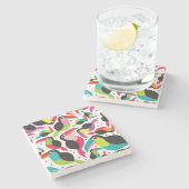 exotischer toucan Vogelhintergrund Brasiliens Steinuntersetzer (Seitenansicht)