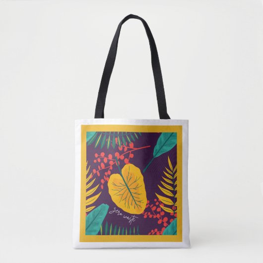 Exotischer Tropischer Botanischer Garten Tasche (Vorderseite)