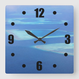 Exotischer Vintager Quadratische Wanduhr