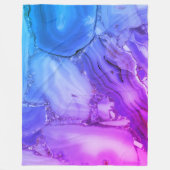 Exotischer violetter Marmor Fleecedecke (Vorderseite)
