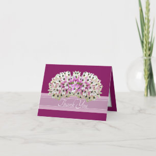 Exotischer weißer rosa Orchideenstrauß Eleganter D Dankeskarte