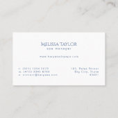 Exotischer Wellness-Center Tiefsee Masseuse Berufl Visitenkarte (Rückseite)